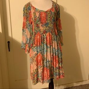 Spense Floral Dress with Bell Sleeves